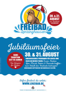 Lenzibad Jubiläumsfeier Freibad lenzinghausen Poster 2025 web